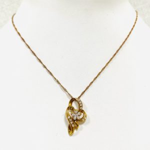 K18 メレダイヤ0.4ct付ネックレス