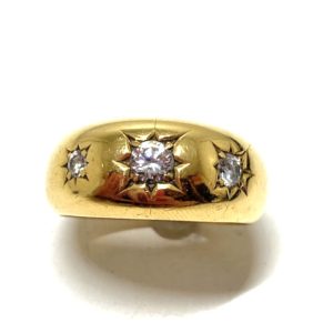 K18メレダイヤ0.41ct付きリング