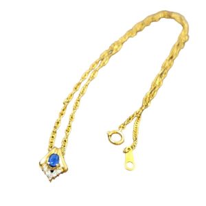 K18　ネックレス　サファイア