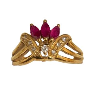 K18 ルビー0.45ct ダイヤモンド0.12ct リング