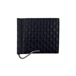 GUCCI グッチ グッチシマ マネークリップ レザー 黒
