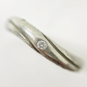 Pt1000 メレダイヤ0.09ct付リング