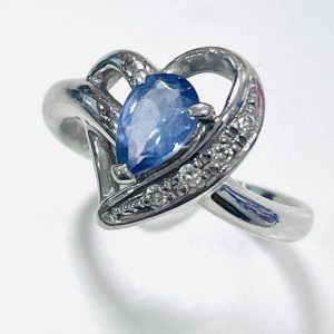 Pt850 トパーズ0.41ct MD0.03ct リング