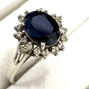 Pt900 サファイア2.62ct＆ダイヤモンド0.18ct リング