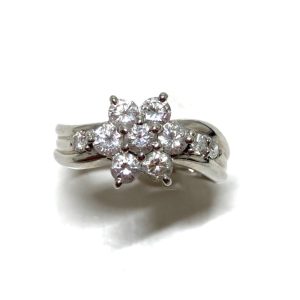 Pt900メレダイヤ1ctリング