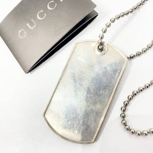 GUCCI グッチ SV925 ドッグタグ ネックレス