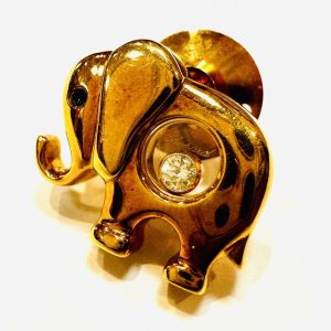 ショパール ハッピーダイヤモンド エレファント ブローチ