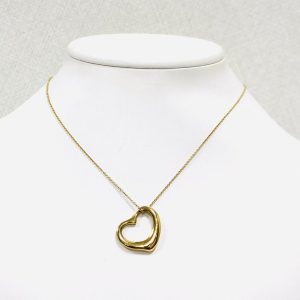 ティファニー K18オープンハートネックレス