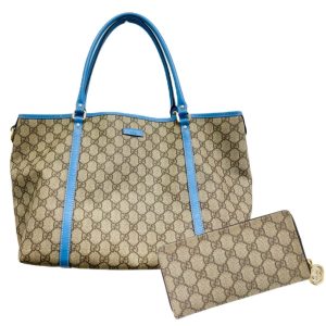 GUCCI グッチ GGスプリーム トートバッグ ラウンドジップウォレット 長財布
