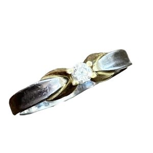 Pt900 K18 メレダイヤリング