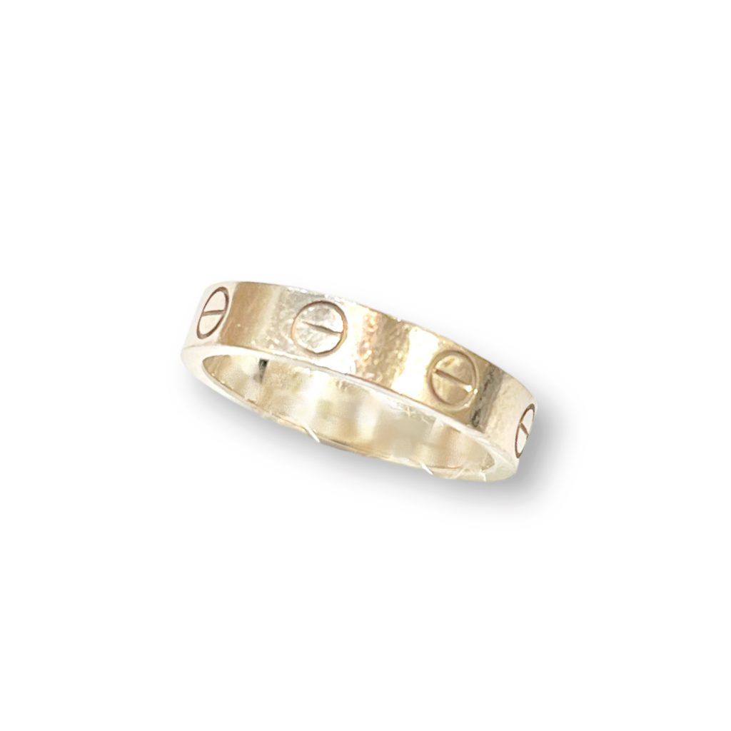 世界中の女性の憧れ カルティエ K18WG ミニラブリング 1P ダイヤモンド #45☆jw015