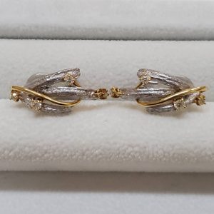 イヤリング ホワイトゴールド K18WG ダイヤモンド 金 ジュエリー 宝石