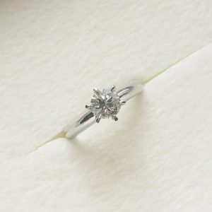Pt900 リング ダイヤモンド 0.22ct付き