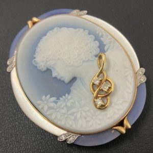 18Kトップ / K18Pt900カメオ