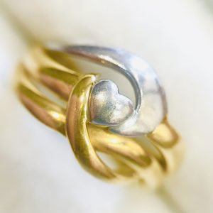 K18/Pt900 リング コンビ