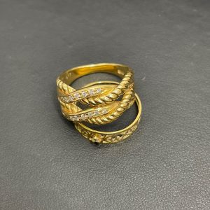 K18 メレダイヤ付リング