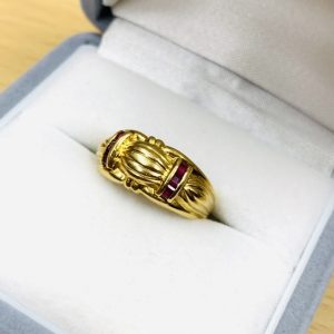 K18(18金) 石付き リング アクセサリー