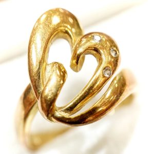 K18 リング メレダイヤ0.04ct