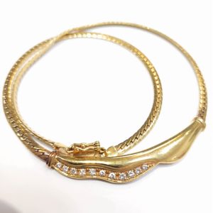 K18 18金 メレダイヤネックレス