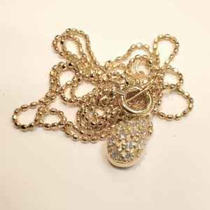 K18 18金　ダイヤネックレス