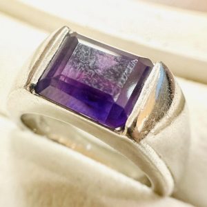 Pt900(プラチナ900) アメジストリング