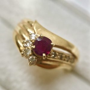 K18 ルビーリング
