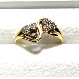 K18/18金 リング 指輪 メレダイヤ