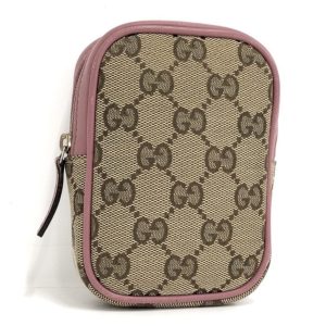 グッチ GUCCI シガレットケース GGキャンパス ピンク