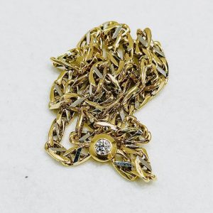 K18/Pt850 0.46Ct ダイヤモンド ネックレス