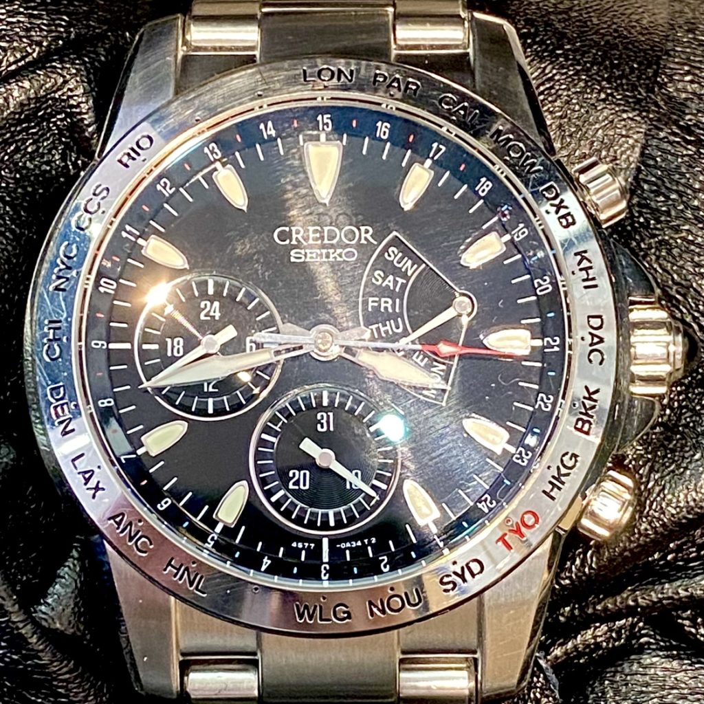 SEIKO CREDOR クレドール フェニックス ワールドタイマー デイデイト 4S77-0A40 熊川哲也モデル 腕時計