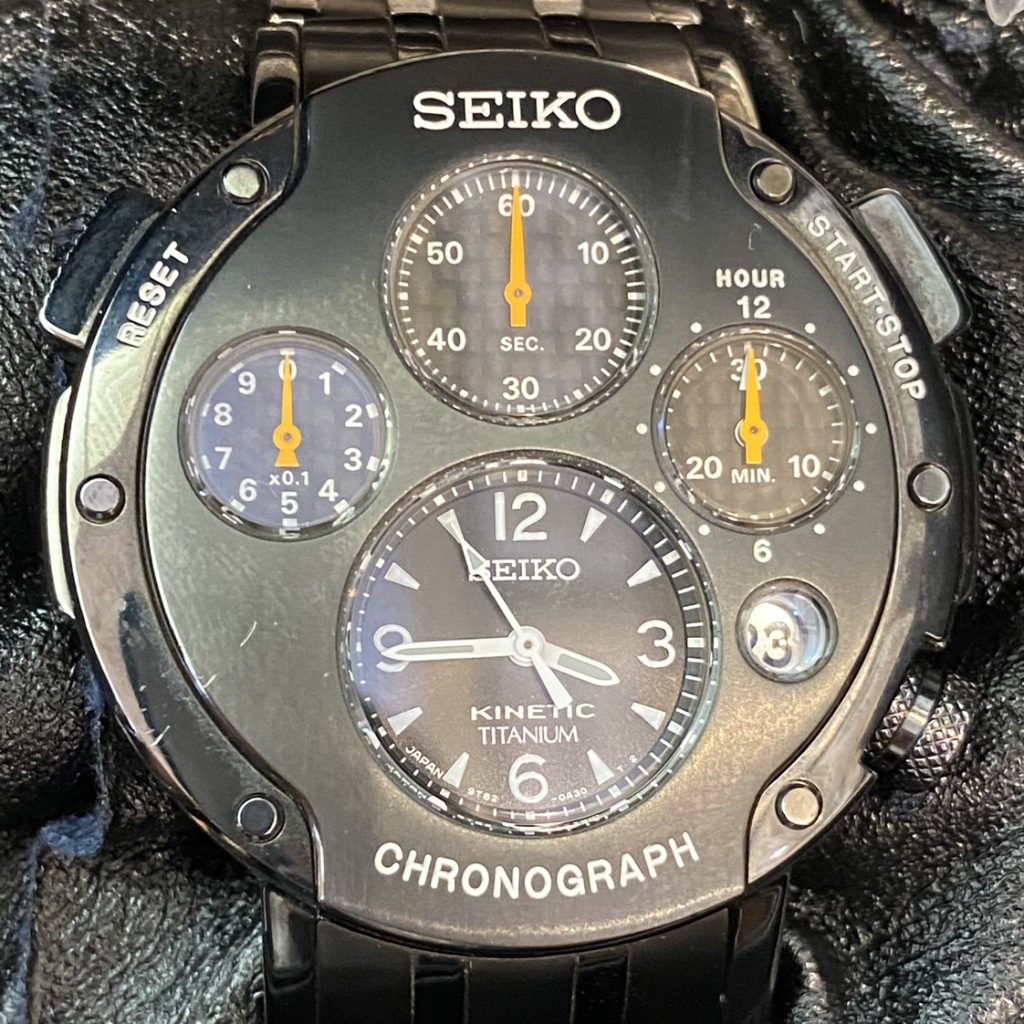 SEIKO クロノグラフ キネティック パルテンザ 9T82-0A40 SBXZ003 腕時計