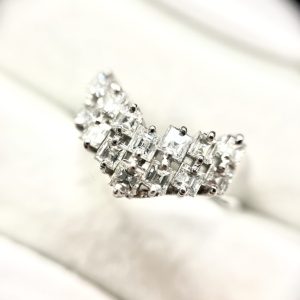 Pt900 プラチナ900 メレダイヤリング