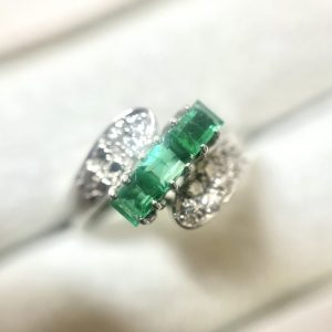 K14 リング エメラルド 0.42ct