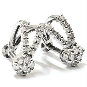 K14WG ダイヤモンド イヤリング