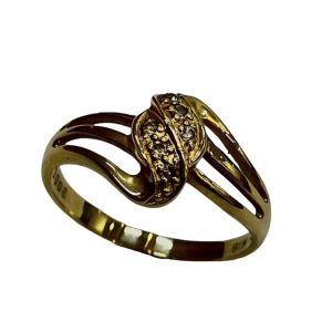 K18 18金 メレダイヤリング