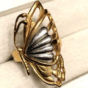 K18 18金 Pt900 プラチナ900 コンビ リング