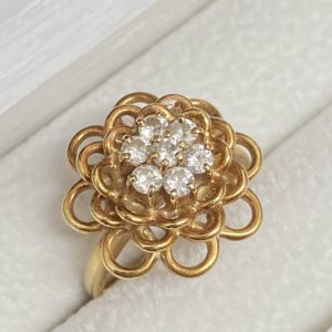 K18 0.07ct メレダイヤリング