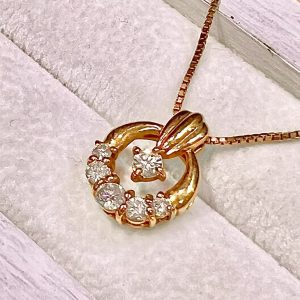 K18 メレダイヤモンド0.30ct ネックレス