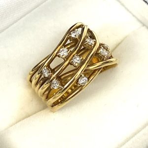 K18 18金 メレダイヤ リング