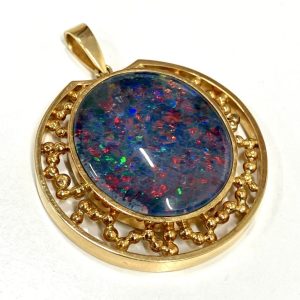 K18 オパール付きネックレストップ