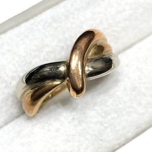 K18 18金 Pt900 プラチナ900 コンビ リング