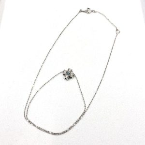 K18WG ネックレス ダイヤモンド 18金