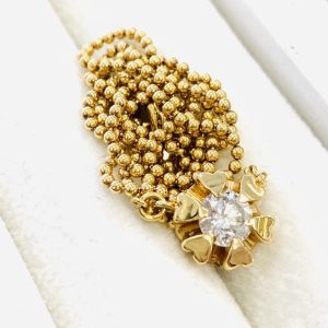 K18 0.42ctダイヤモンド付きネックレス