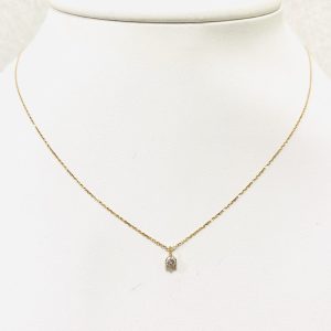 K18 メレダイヤ0.1ct付きネックレス