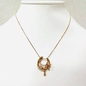 K18 メレダイヤ0.25ct付きネックレス