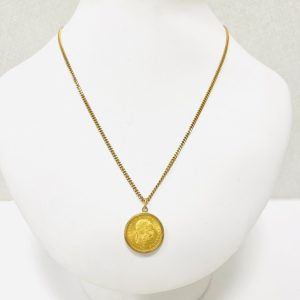 K24コイントップ付きK18ネックレス