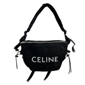 CELINE セリーヌ マカダム柄 ミニボストン ブランド PVC×レザー カバン