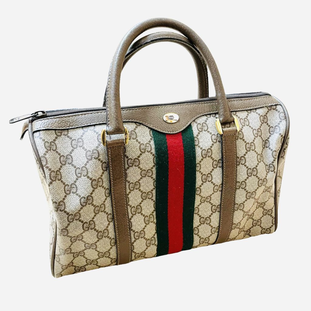 GUCCI オールドグッチ ミニボストンバッグ シェリーライン【52447】-