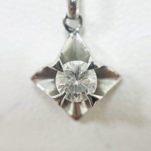 Pt900 ダイヤ0.34ct付きネックレス