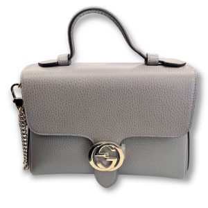 GUCCI チェーンショルダーバッグ インターロッキングG